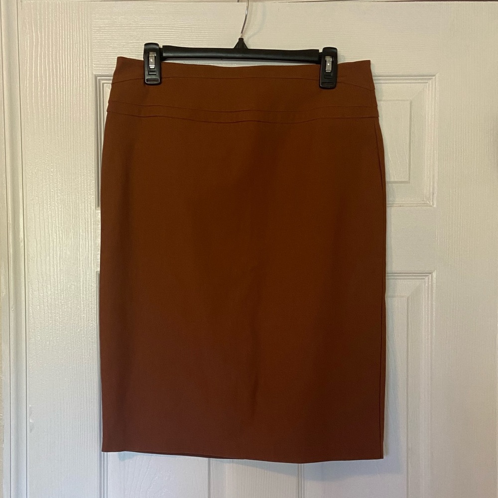 NWOT burnt brown / orange suit pencil skirt